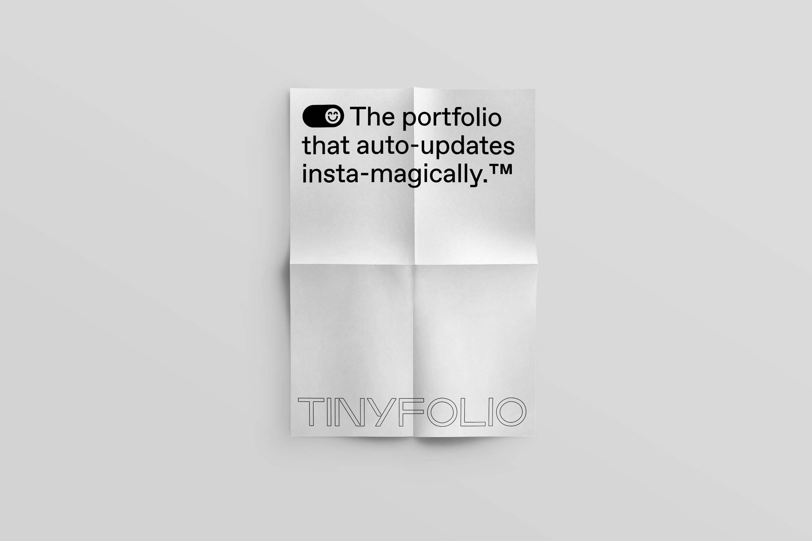 Slogan for Tinyfolio (side project)